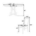 5 Piece Rustic Round Pedestal Extendable Dining Table Set With 15.7