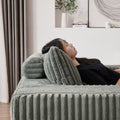 75 Inch Corduroy Sponge Sofa Lounge Chair,No Assembly Required,Fluffy Modern Sleeper Chair For Indoor Living Room Bedroom Army Green Foam Corduroy 1 Seat