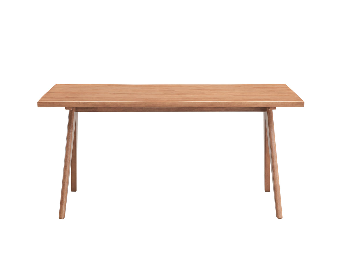 Natural Dining Table With Wooden Leg Natural Seats 6 Dining Room Modern Rectangular Wood
