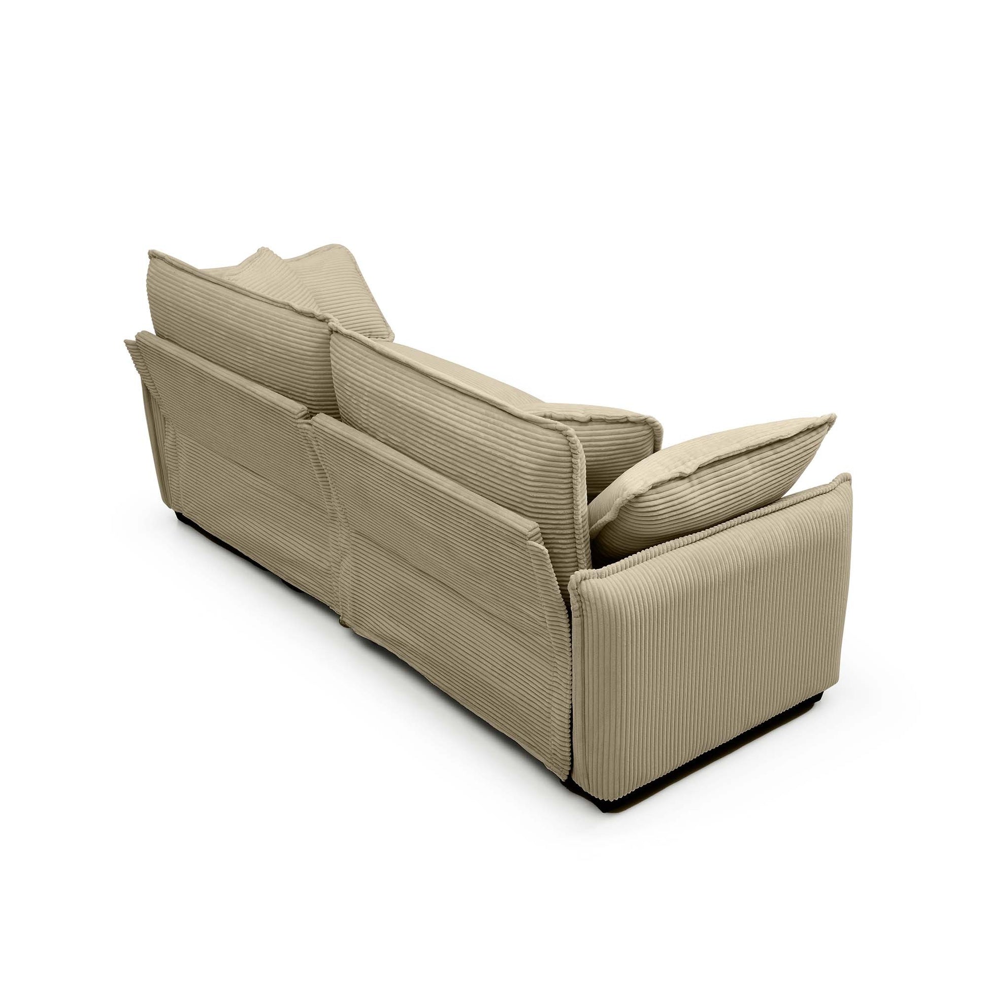 Modern Living Room Sofa 3 Pieces Set, Two 2 Seater Sofas And One 3 Seater Sofas, Upholstery Large Deep Seat Sofa With Sofat Cushion And Pillowss,Tan Corduroy Tan Corduroy 7 Seat