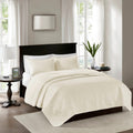 Reversible Quilt Set Cream Twin Twin Xl Cream Cotton