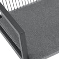 Outdoor Dining Set, Dining Chair Set Of 6 Aluminum Dining Table, Gray Black Black Grey Aluminum