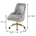 Grey And Gold Swivel Office Chair Solid Grey Gold Office Rectangular Luxury Office Chairs Solid Back Swivel Fabric Metal