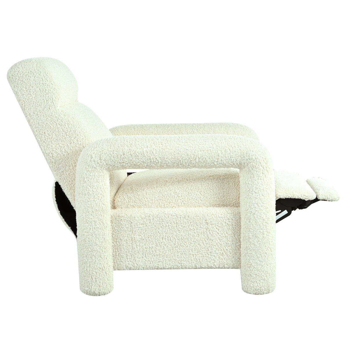 31.25" Push Back Recliner Armchair Upholstered Recliner Chair Single Sofa With Adjustable Backrest For Living Room, Beige Beige Teddy