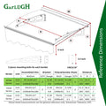 Garlugh Da4734W Series Door Window Awning Made Of 0.137 Inch Thick Crystal Solid Polycarbonate Sheet And Aluminum Alloywith Valance In Size Of 47