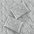 7 Piece Tufted Comforter Set Grey Queen Queen Grey Polyester