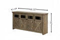 Farmhouse Sideboard Buffet Cabinet With Storage With 4 Doors, Kitchen Storage Cabinet, Coffee Bar Cabinet With Adjustable Shelf For Kitchen, Living Room, L68.35''*W15.35