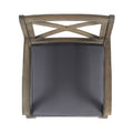 Perla Dining Chair,2Pcs With 2 Cushions Dark Grey Acacia Wood