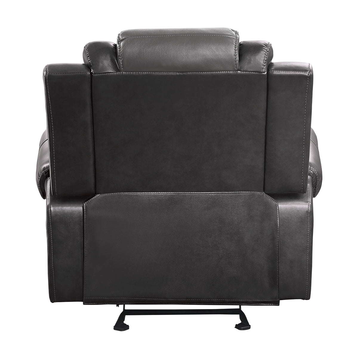 Modern Luxury Living Room Sofa Set 3Pc Reclining Sofa Loveseat Glider Reclining Chair Formal Furniture Premium Faux Leather Upholstery Comfortable Two Tone Gray Finish Dark Gray,Light Gray Faux Leather Wood Primary Living Space Luxury,Modern