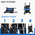 Pet Stroller For Dogs And Cats Foldable,Lightweight, And Durable Ideal For Small To Medium Pets Includes Storage Basket Black Abs