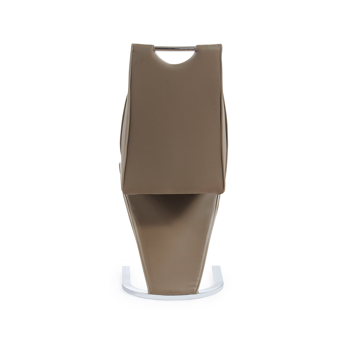 Tony Brown Dining Chairs Kit Of 2 Polyurethane Solid Brown Beige Dining Room Foam Wipe Clean Rectangular Modern Side Chair Solid Back Set Of 2 Metal Pu