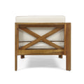 Alcove Lshape Sofa Set, Beige Beige Seats 4 Acacia Wood