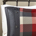 6 Piece Herringbone Duvet Cover Set King Multicolor Polyester
