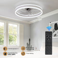 Ceiling Fan With Lights Dimmable Led White Acrylic Iron