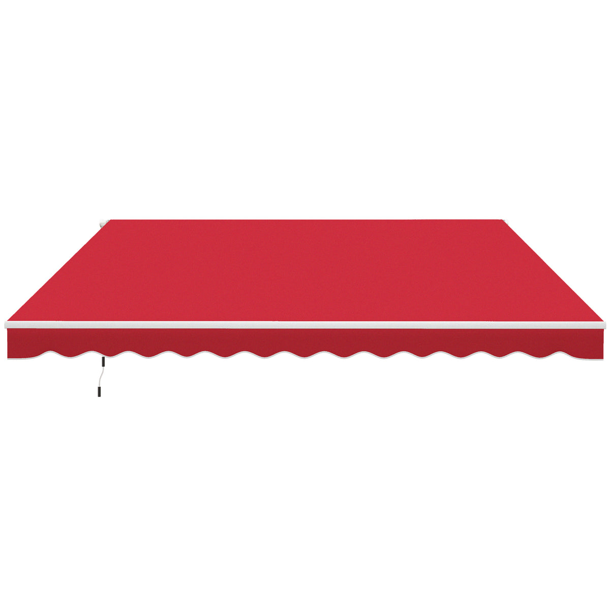 Outsunny 12' X 10' Retractable Awning Patio Awnings Sun Shade Shelter With Manual Crank Handle, 280G M Uv & Water Resistant Fabric And Aluminum Frame For Deck, Balcony, Yard, Wine Red Wine Red Aluminum
