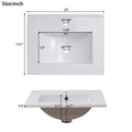 Viedo 20 Inch Modern Small Bathroom Vanity Cabinet With Ceramic Basin 20*15.5*33.3 Inches,Ample Storage,1 Soft Close Door White Solid Wood Mdf