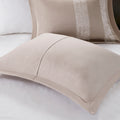 7 Piece Chenille Jacquard Comforter Set Taupe Queen Queen Multicolor Polyester