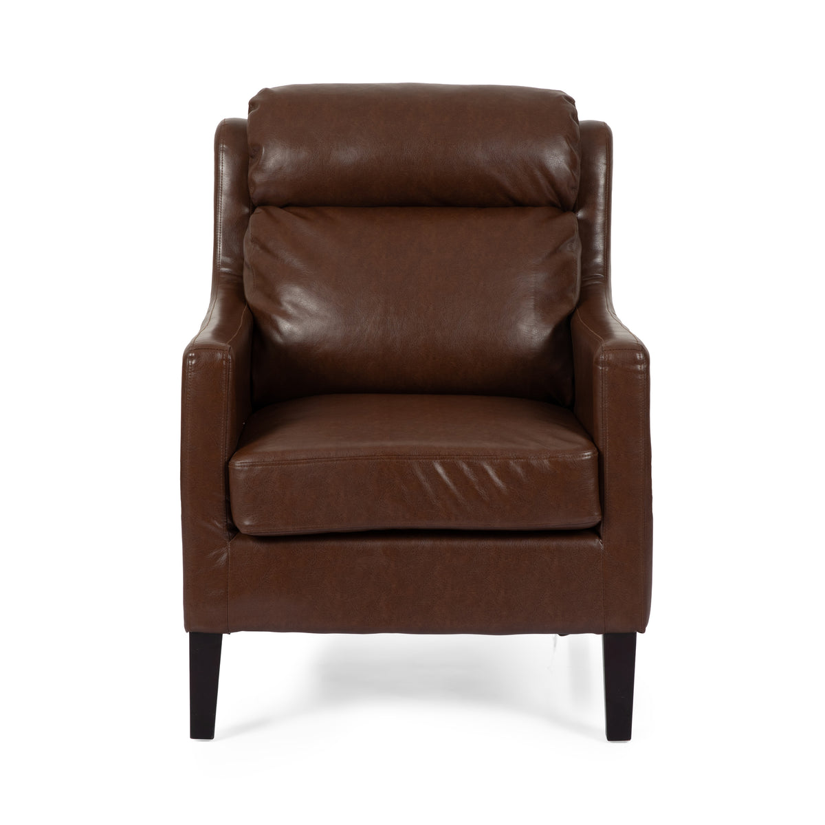 Club Chair Dark Brown Pu