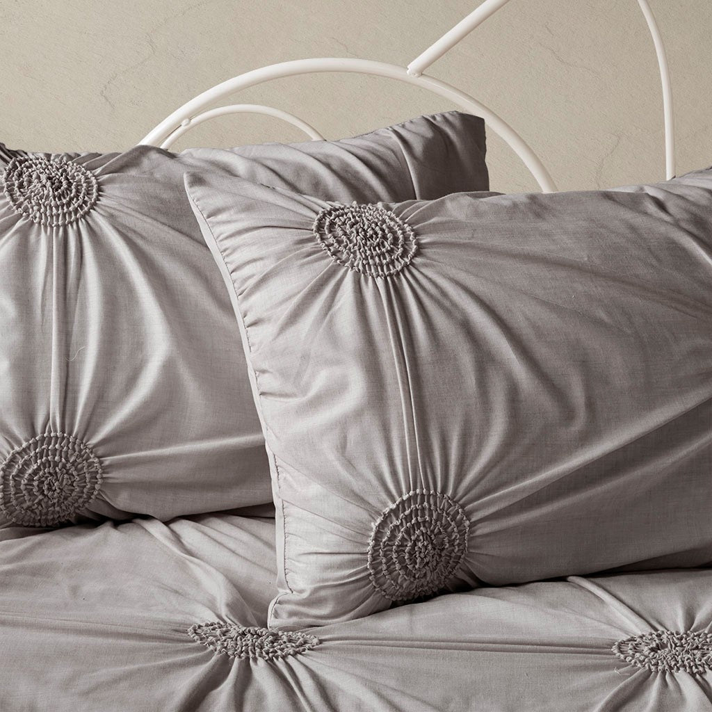 6 Piece Reversible Daybed Cover Set Dark Gray Daybed Dark Gray Polyester