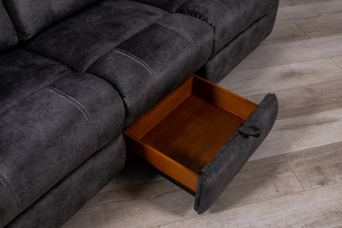 Sonet Domino Granite Rs Gray Fabric 1 Seat