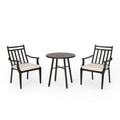 Delmar 3Pc Metal Bistro Set Black Iron