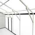 23Ft X 22Ft Double Garage Metal Shed With Side Entry Door White Garden & Outdoor Metal