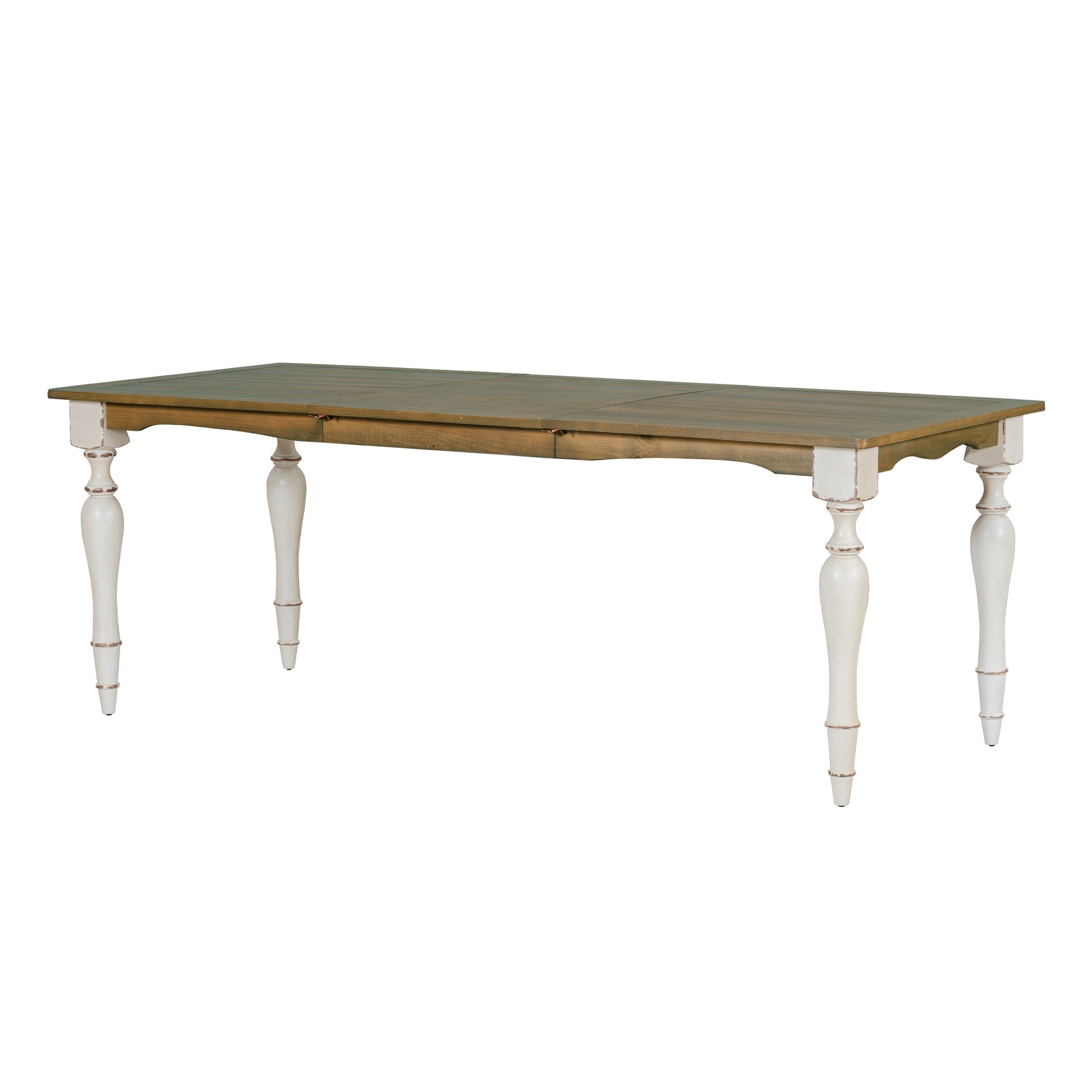 Vintage Traditional 9 Piece 82.7Inch Extendable Dining Table Set With 23.6Inch Removable Leaf And 8 Upholstered Dining Chairs For 8, Brown Cream Wood Dining Room Distressed Finish Rubberwood Rectangular Dining Table With Bench Wood Wood Cream Brown Seats