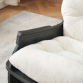 2409 Beige Rocking Chair Balcony Leisure Comfortable Seat For Elderly Children Adult Lunch Chair Beige Polyester Blend