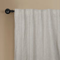 Newport Unlined Window Curtains For Bedroom, Linen Curtains For Living Room, 96 Inches Long Curtains For Living Room, Greige Greige Linen