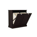 Two Compartment Tilt Out Laundry Sorter Cabinet Black Black Mdf