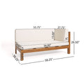 Oana Corner Bench R, Beige Beige Acacia Wood