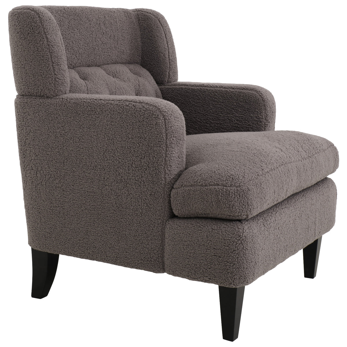 Upholstered Accent Chair Tufted Armchair For Living Room And Bedroom, Russet Brown Brown Birch Foam Teddy