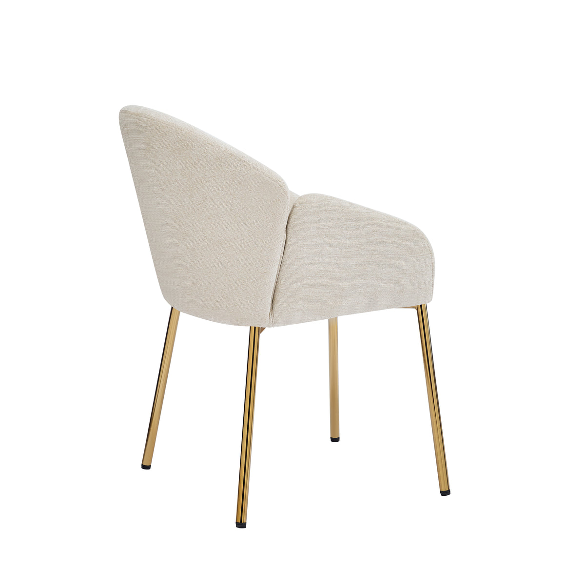 Dining Chair Set Of 2 Beige Metal