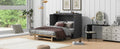 Full Size Murphy Bed With Large Drawers,Gray Full Gray Plywood