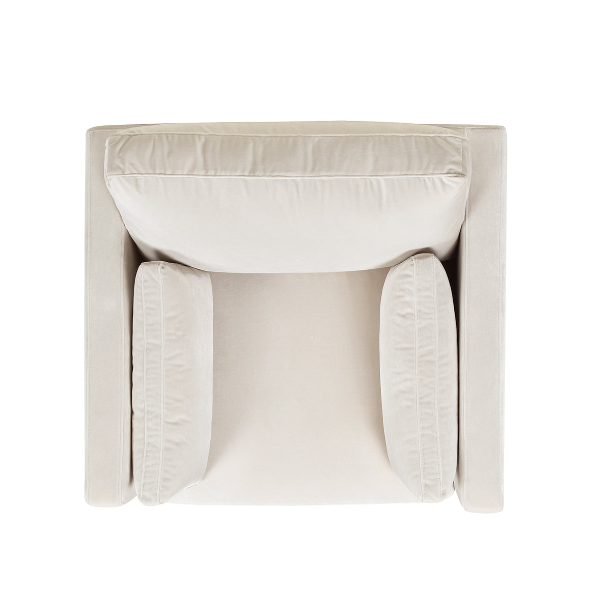 Knox 36" Modern Farmhouse Arm Chair, French Beige Performance Velvet Beige Foam Velvet