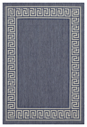 Sunshine Gc Har2001 Blue 5 Ft. 3 In. X 7 Ft. 3 In. Indoor Outdoor Area Rug Blue Polyester Polypropylene