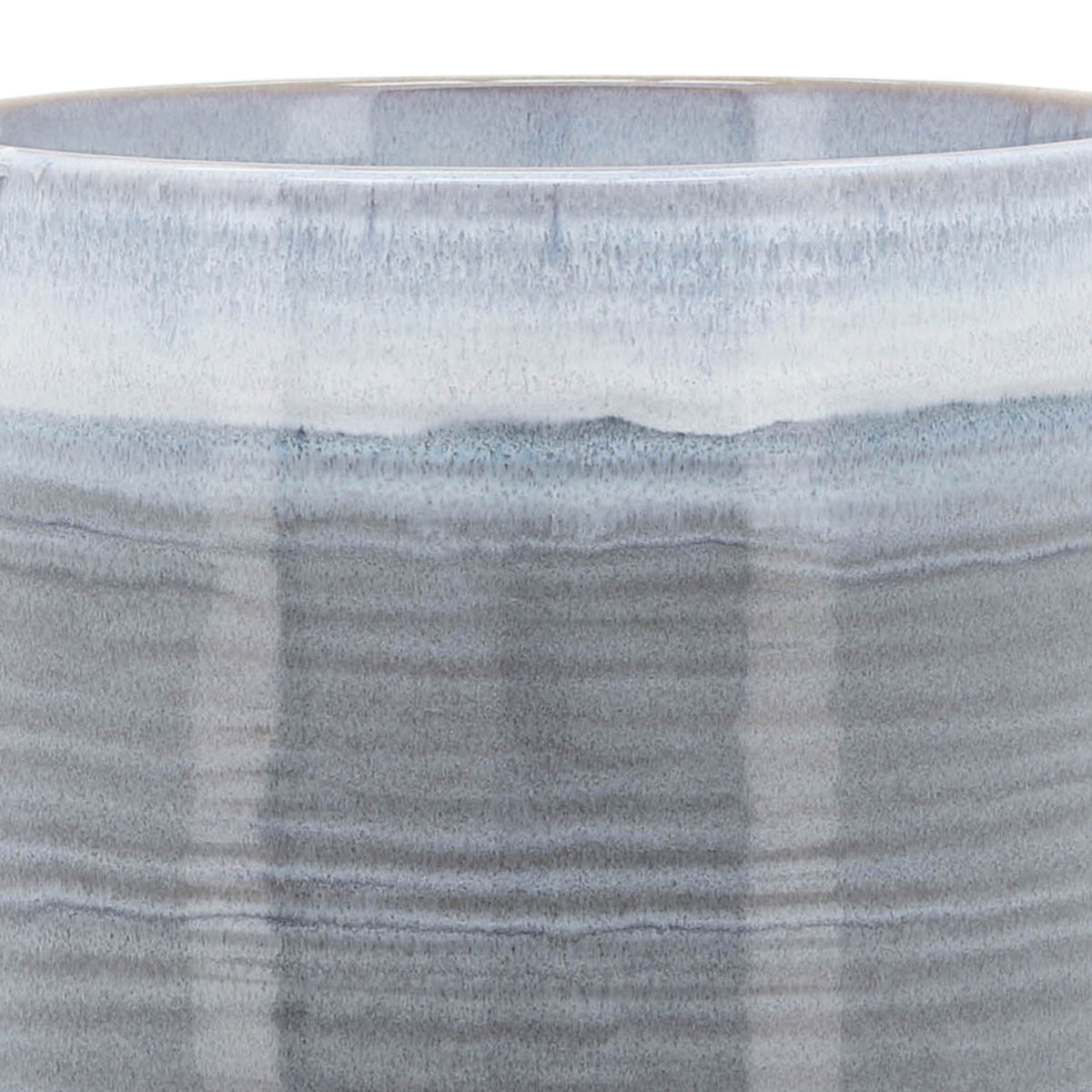 Ceramic 8" Planter On Stand, Blue Fade Blue Ceramic