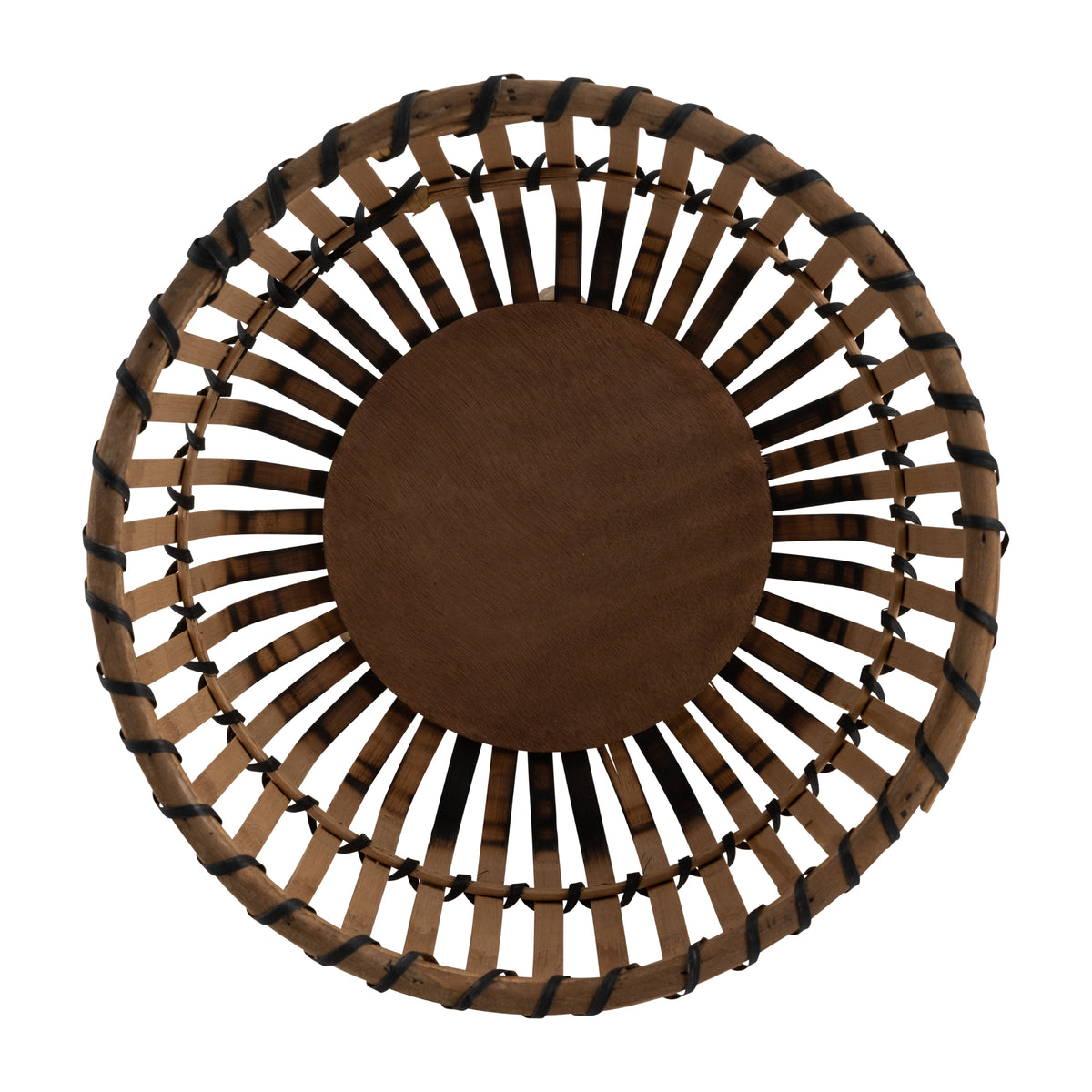 S 3 Bamboo Footed Planters 11 13 15", Natural Brown Bamboo