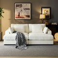 Comfor Daybed With Over Wide Sofa Bed,Modern Design Fabric Beanbag With Arms,Beige Beige Fabric 2 Seat