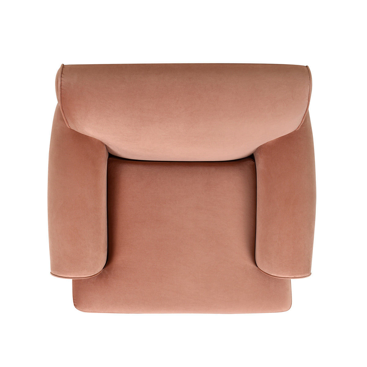 Alana 38" Lawson Accent Arm Chair Metal Casters, Peach Orange Velvet Orange Foam Velvet