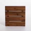 Zion Industrial Wood And Metal Coffee Table With Accent Table Teak Metal & Wood