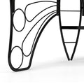 Modern Butterfly Cast Metal Garden Bench, Outdoor Bench Patio Seat, Park Bench Outdoor Seating For Garden, Yard, Park, Entryway Black Garden & Outdoor Metal