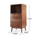 Chest Of 3 Drawer Light Oak Wood