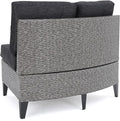 Pema Outdoor 8 Seater Sofa Black Gray Seats 8 Pe Rattan Iron Waterproof Fabric