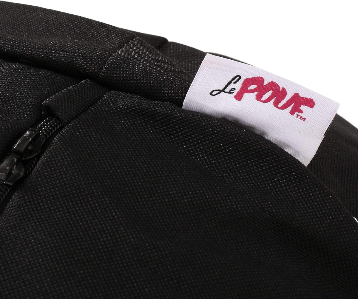 Chrisholm Black Bean Bag 25 In. X 34 In. X 34 In. Black Fabric