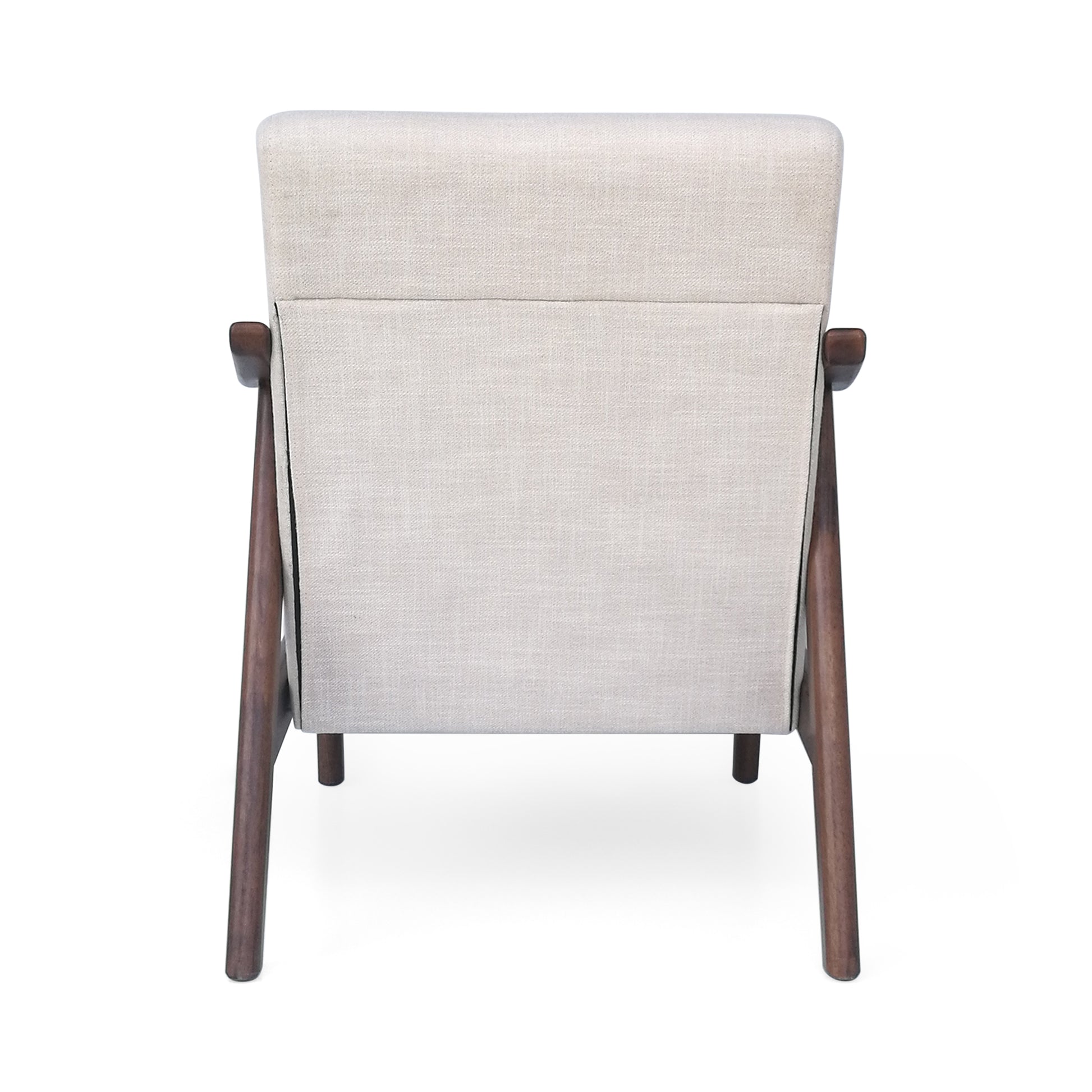 Sofa 1 Seater Beige Fabric