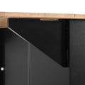 K&K Kitchen Island With Drop Leaf, Kitchen Storage Cart With 3 Tier Pull Out Cabinet Organizer, Internal Storage Rack, Rolling Kitchen Cart On Wheels With Towel Rack, 2 Drawers, For Kitchen, Black Black Brown Kitchen Classic,Farmhouse,Luxury,Modern