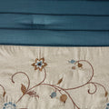 Embroidered 7 Piece Comforter Set Navy Queen Queen Navy Polyester