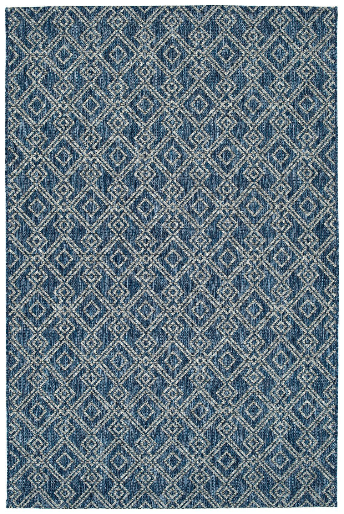 Modern, Geometric, Textured Cut Pile 3'11" X 5'11" Rectangle Area Rug Navy Polypropylene