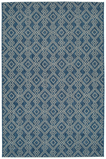 Modern, Geometric, Textured Cut Pile 3'11" X 5'11" Rectangle Area Rug Navy Polypropylene